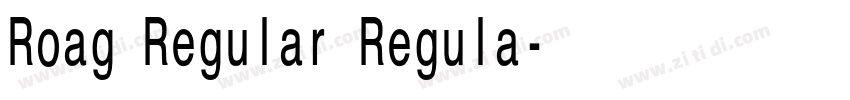 Roag Regular Regula字体转换